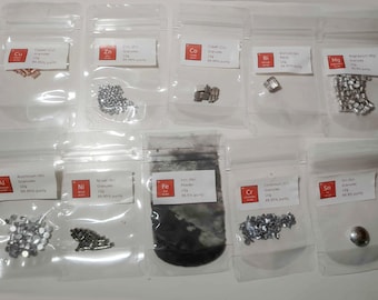 Zestaw pierwiastków okresowych - 10 metali