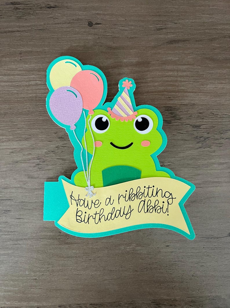 Frog Birthday Card | Personalised With Name or Custom Message on the ...