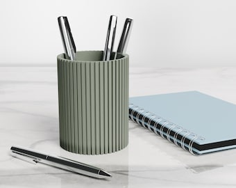 SLOT Pen Holder - Modern Tools Organizer Cup for Home Office Colorful Desk Storage Decor