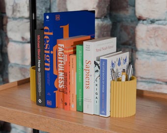 ARC Multifunctionele boekensteunen met pennenhouder - Minimale schrijfhulpmiddelen organizerhouder voor bureau