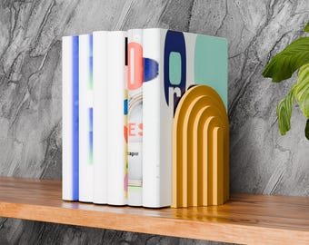 ECHO Bookends - Colorful Book Organizer for Home Office Bookshelf Decor, Set of 2