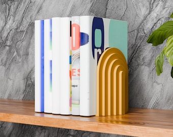 ECHO Bookends - Organizer per libri colorato per la decorazione della libreria di casa e ufficio, set da 2