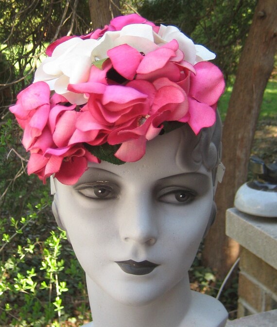 Fab Vintage 1930s 1940s Hot Pink N White Spring Su