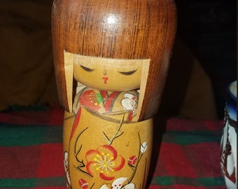 Sweet Kokeshi Doll Wood