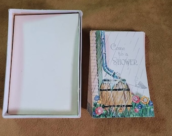 Original box set of cards from the 1920s by Gibson's for a shower