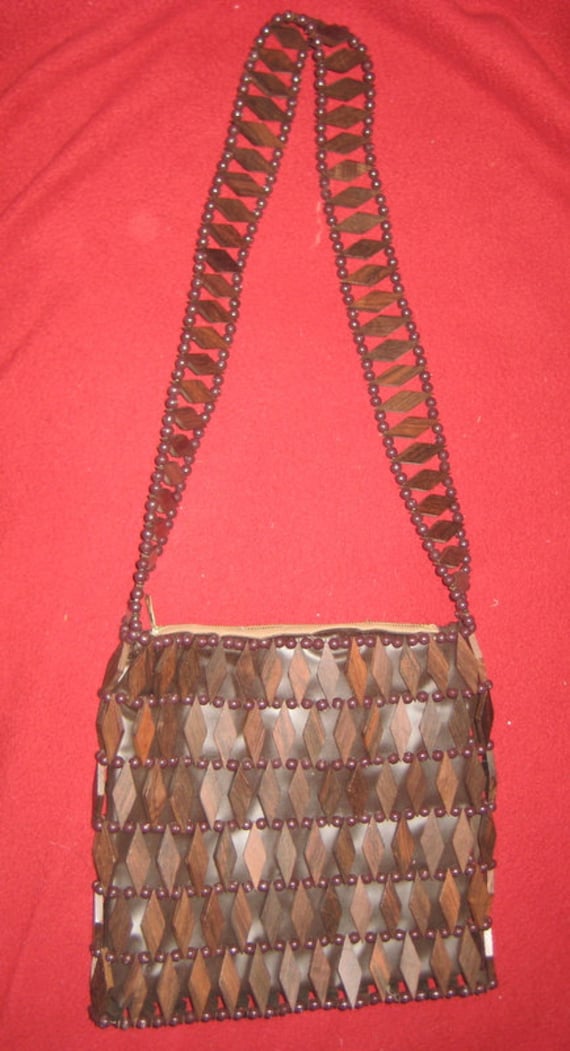 purse with plastic triangles