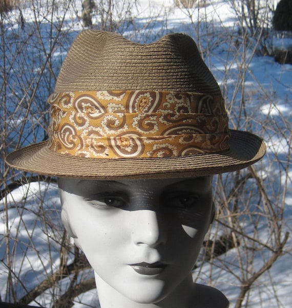 Great Vintage Mad Men StrawFedora Hat Never Worn … - image 1