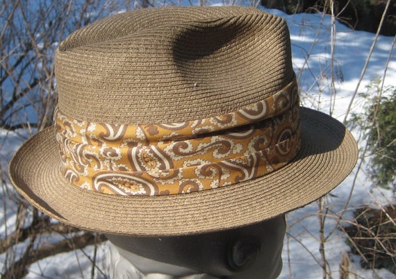 Great Vintage Mad Men StrawFedora Hat Never Worn … - image 2