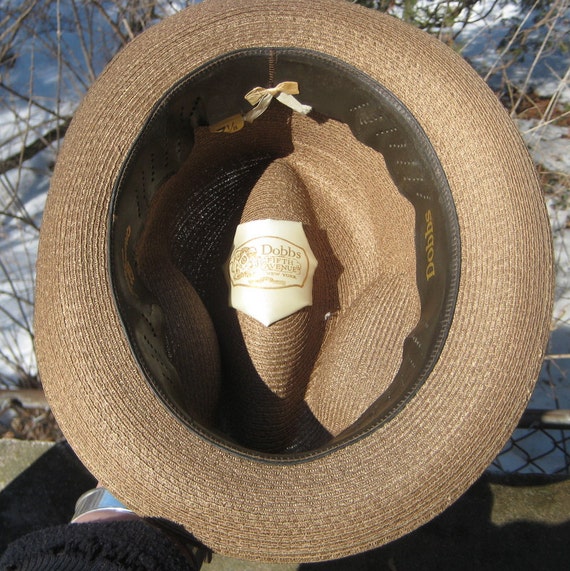 Great Vintage Mad Men StrawFedora Hat Never Worn … - image 4