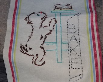 Sweet treat Scottie dog Baker Hand Tea Towel