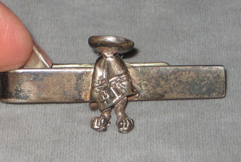 Fab Vintage Sterling Silver 925 Tie Clip Bar image 2