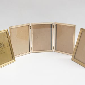 Lotto di cornici per foto vintage in ottone e oro spaiate, decorazioni Boho Cottagecore