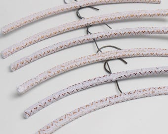 Handmade Upcycled Lace Covered Clothes Hangers Cottagecore Shabby Chic Wedding Home Decor Gift