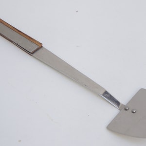 Vintage 60s Japanese Teak Wood and Stainless Steel Spatula Gadget Utensil Mid Century Modern