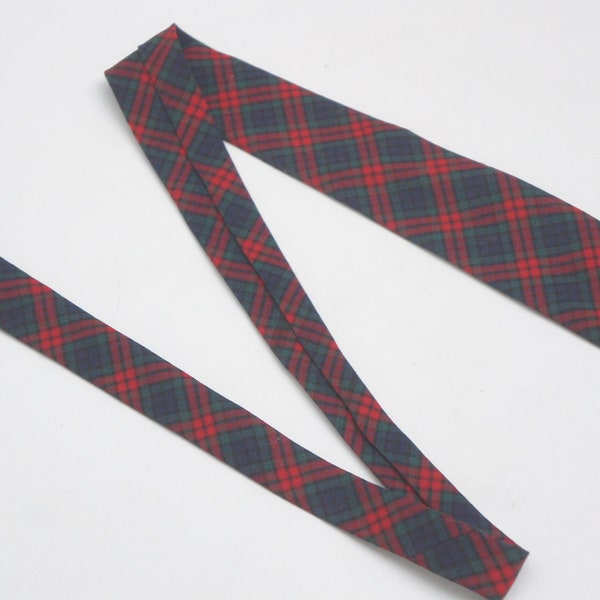 Vintage 60s Men's Plaid Tartan Necktie By Harrods London Preppy Mid Century Gift For Dad