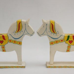 Vintage Rare Unusual Large Vintage Swedish Dala Horse Candlestick Holders Scandinavian Mid Century Farmhouse Decor Home Decor Gift