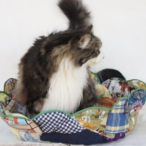Handmade One Of A Kind Cat Bed Basket Crazy Catlady Boho Cottagecore Gift