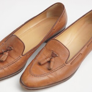 Vintage GUCCI Brown Leather Tassel Loafers Vintage men main image 2