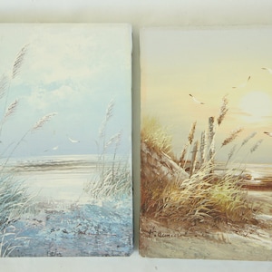 Vintage Original Paintings Seascapes Beachhouse Decor Wall Art Instant Collection