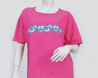 Vintage 90s Dolphin Print Hawaii T-shirt Graphic Tee Souvenir Shirt Beach