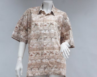Vintage Men's Pierre Cardin Hawaii Shirt Size XL Cotton Button Down