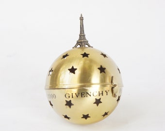 Vintage Y2k Givenchy Paris Eiffel Tower Brass Pot Pourri Ball Collectible Gift