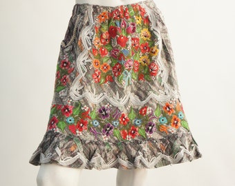 Mexican Womans Apron Color Multicolored Day of The Dead Coco Theme Party