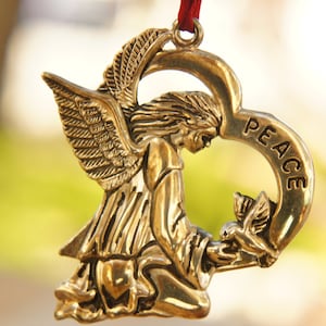 Gorham Silver plated Peace Angel Ornament Collectible Gift