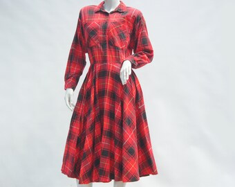 flannel maxi dress