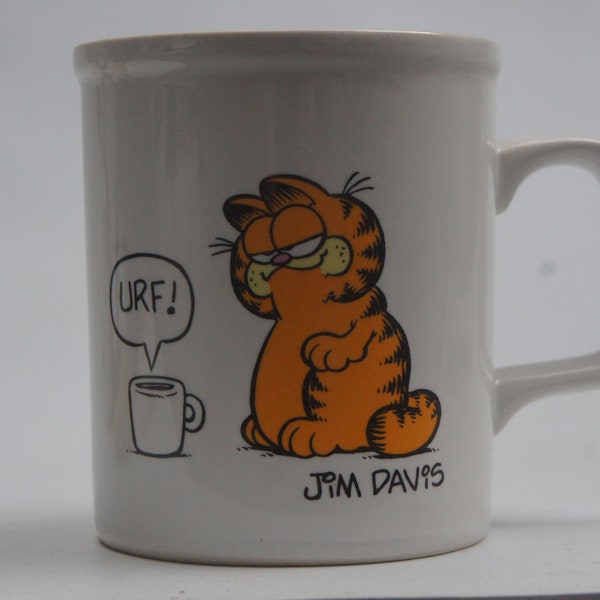 Vintage 70s Garfield Jim Davis Cat Coffee Mug Cartoon Cat Kitty Collectible Gift