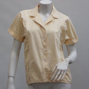 Vintage 90s Striped Dolman Sleeve Blouse Short Sleeve Shirt Top By &quot;That&#39;s Me&quot; Retro 50s Style