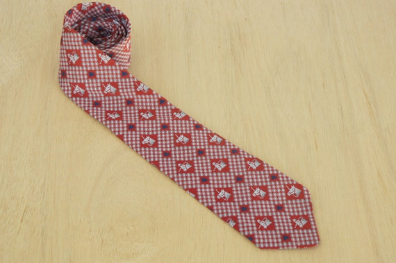 Vintage Horse Print Necktie By Bamberger's Men's … - image 8