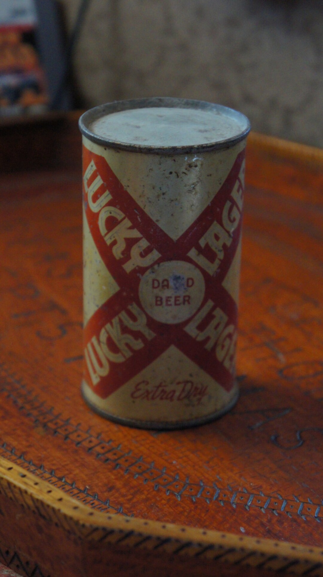Vintage 50s Lucky Lager Beer Can/advertisement/retro/mid Etsy New Zealand