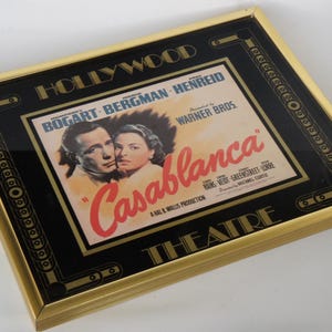 Vintage ingelijste Casablanca filmposter Hollywood Home Decor Collectible cadeau