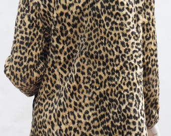 60s Leopard Tedds boa coat made in USA - miskiqali.pe