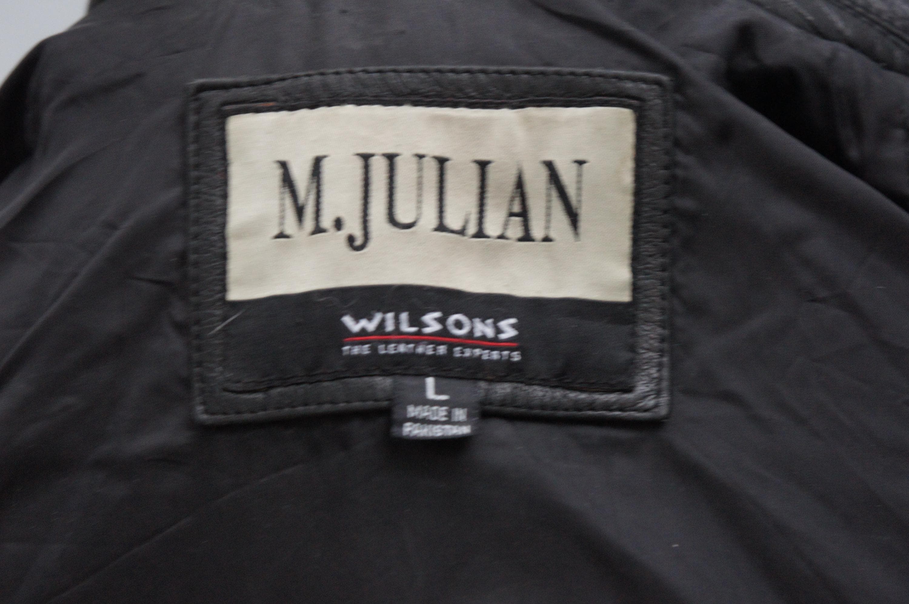 M.Julian Wilsons製ヴィンテージメンズブラックレザージャケット 
