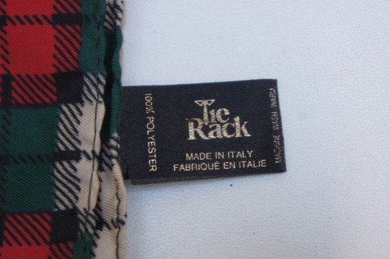 Vintage Plaid Scarf Made In Italy by Tie Rack Fas… - image 8