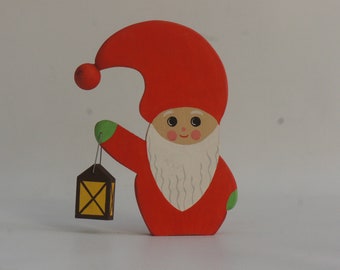 Vintage Swedish Santa Print God Jul Merry Christmas Tapestry