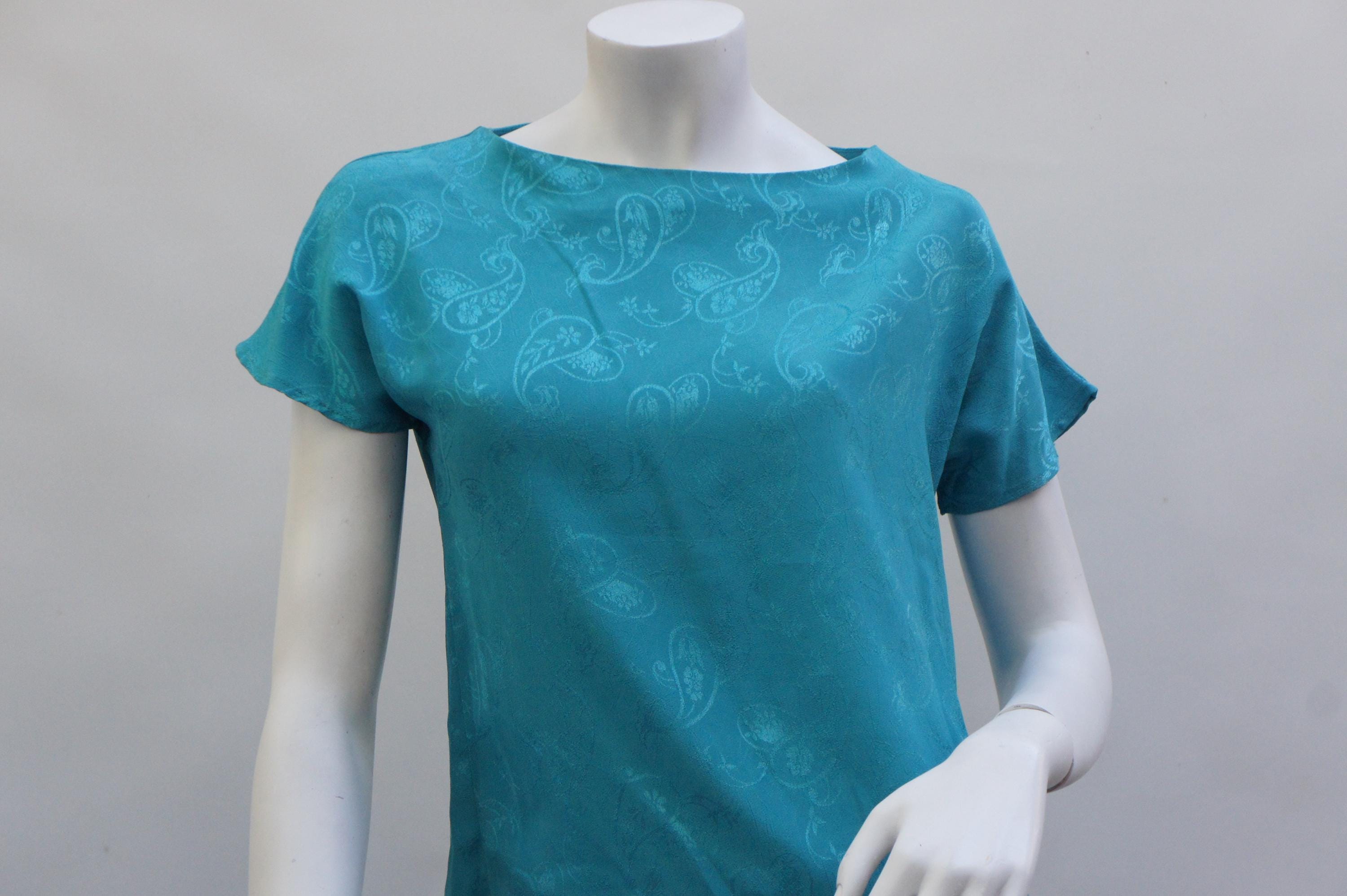 vintage damask design high neck tops