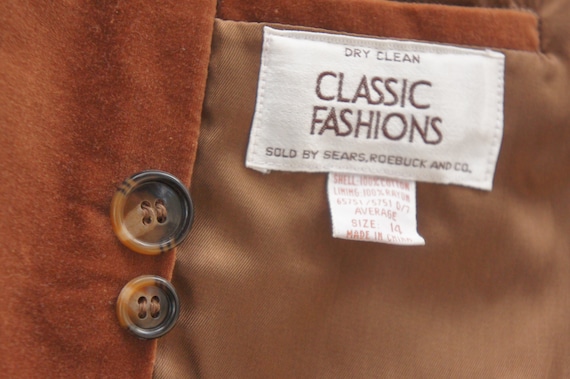 Veste blazer velours marron foncé femme