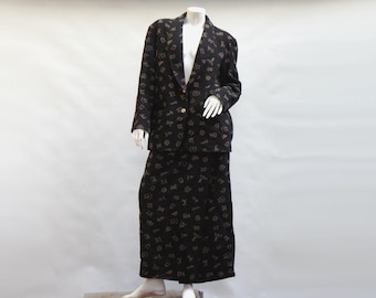 Vintage Women's Knockabouts By Pendleton Wool Suit Blazer And Skirt Retro Boho Retro