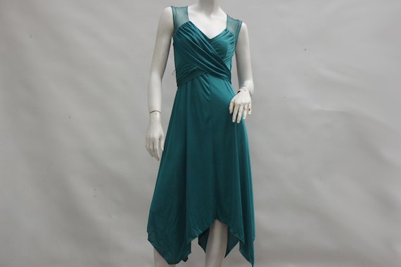 Vintage Union Made Emerald Green Nylon Nightgown … - image 1