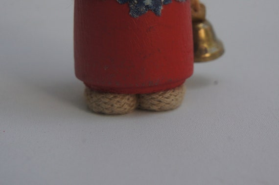 Vintage Danish Wooden Gnome Peg Doll by Lars H Figure Denmark