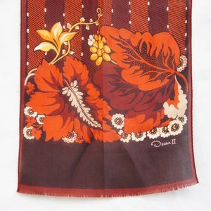 Vintage 60s-70s Oscar De La Renta Scarf Bohemian Chic Retro Mid Century High Fashion Designer Gift