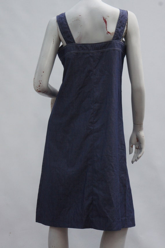 Vintage 70s Chambray Sun Dress By Andrea Gayle Bo… - image 6