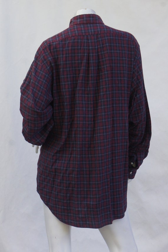 Vintage 80s  Men's Plaid Ralph Lauren Button Down… - image 3