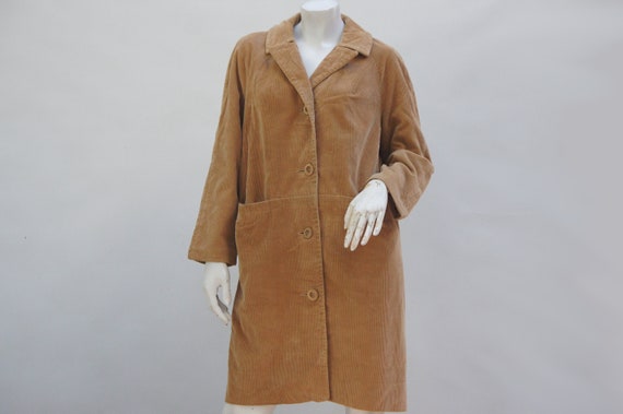 Vintage 60s Women's Beige Corduroy Coat By Commut… - image 1