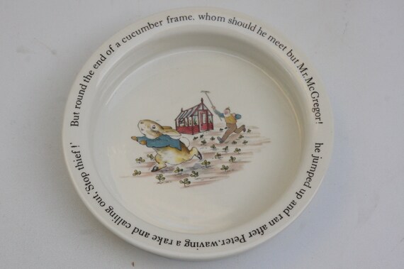 Vintage Wedgwood Peter Rabbit Beatrix Potter Children s Bowl Dish Cottagecore Collectible Home Decor Gift Etsy