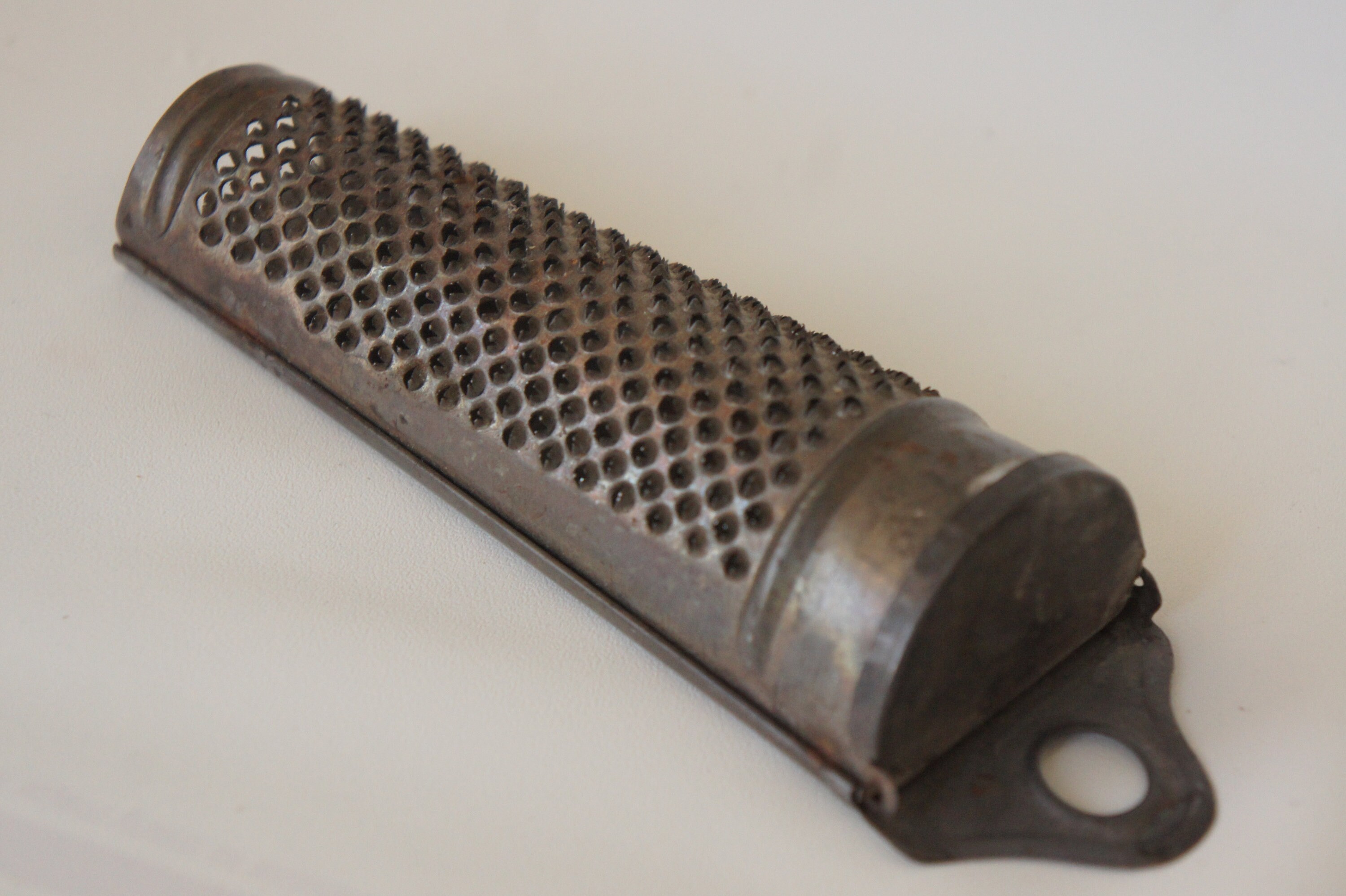 Victorian Era Tin Nutmeg Grater Coffin Shape Gold Washed UK 1890s Punc –  Antiques And Teacups