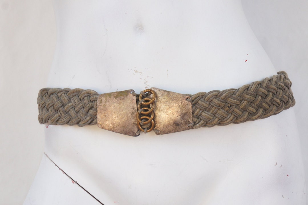 Vintage 70s Braided Silver Metal Belt Signed by Marjorie  display picture 1